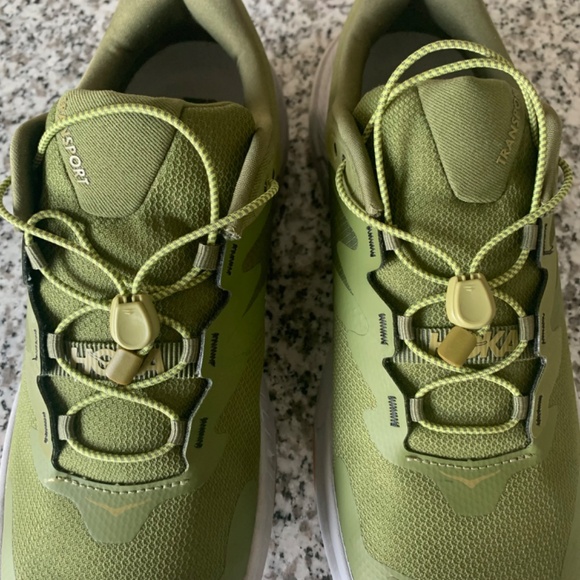 Hoka Avocado/Harbor Mist Transport Mens Lifestyle Shoes - Picture 3 of 12